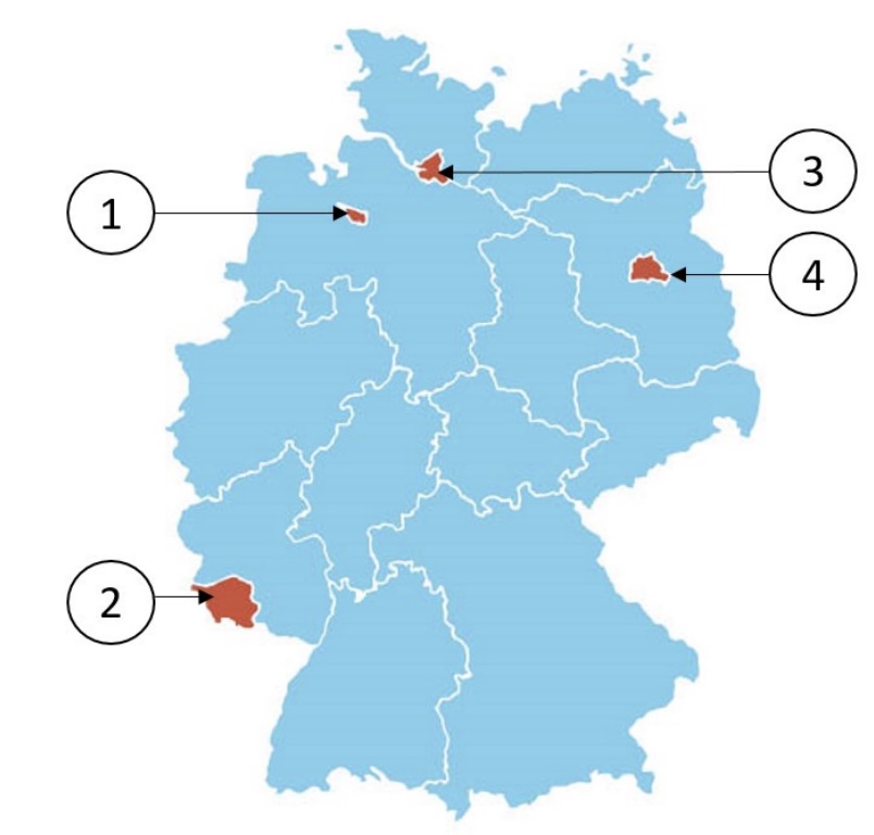 Which federal state is Hamburg?