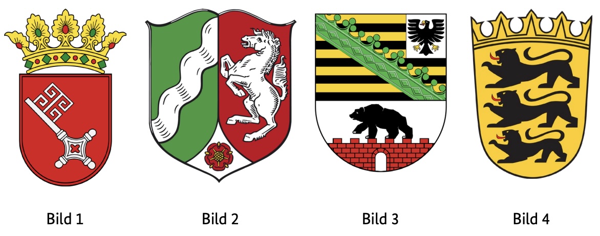 Which coat of arms belongs to the federal state of North Rhine-Westphalia?
